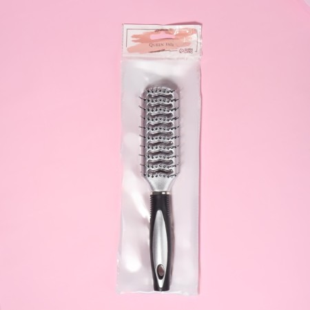The comb is massage, ventilated, 5 × 23 cm, silver/black color-3