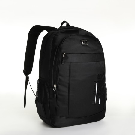 Youth backpack with a zipper, 4 pockets, black color-2