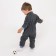 Combineson collar-stand, gray color (Dark Grey), height 104-110 cm