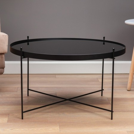 Coffee table "Uranus" YS-8483-40, black, glass 70x40 cm-2