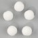 A set of textile details for the decor "bombs" 100 pcs. set, size 1 pc. 1.2 cm, white color