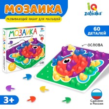 Mosaic is round, 60 elements with cards, 6 colors