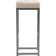 Baric stool Khurkroks Metal/Ecokuzha, gray/beige 36x36x81 cm