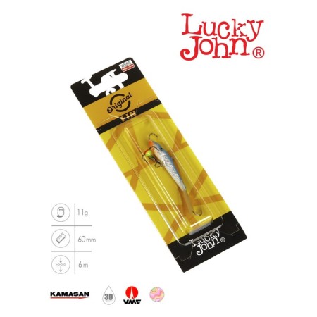 Balancir Lucky John Fin 4 + tee, 6 cm, color 15h blister-2