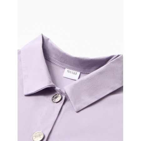 Children's shirt minku: jeans collection, lavender color, height 152 cm-4