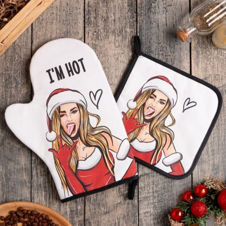 Kitchen Imp Hot, mittens-output 20x28cm, 19x19cm tack, 100% HL