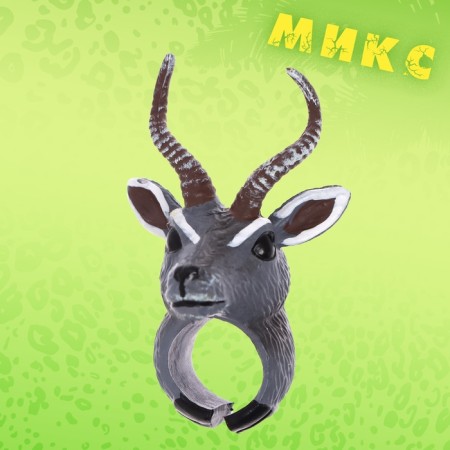 Game ring "Animal World" 3.5 × 4.5 × 2.5cm, 12 species, mix-3