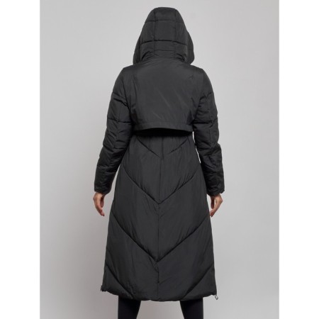 Coat insulated winter female, size 42, black color-14