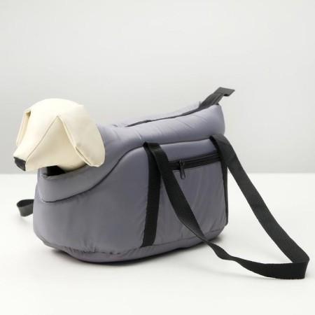 Bag - Animal Carriage "Cabriolet", 34 x 20 x 21cm, gray-2