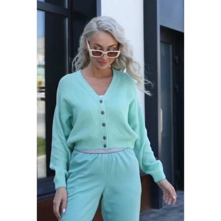 Cardigan female, size 46, mint color-10