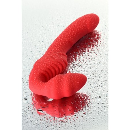 Rasmate Strapon Black & Red by Toyfa with vibration, red, 35 cm-8