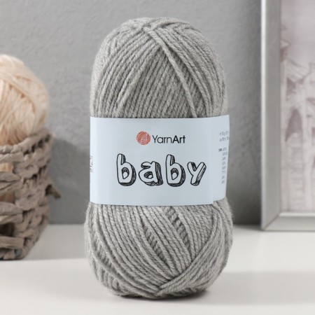 Baby yarn 100% acrylic 150m/50g (195 gray)-3