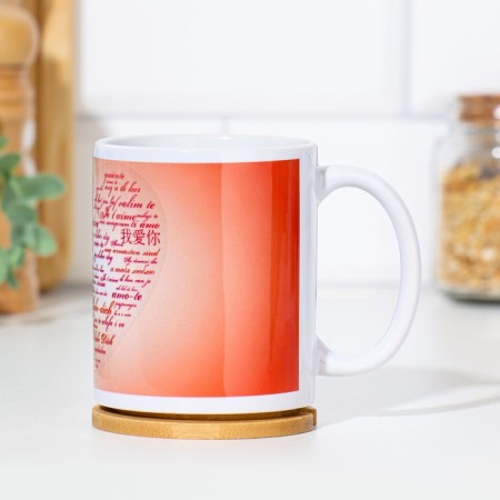 Sublimation mug "I love you. Languages ​​of the world", with application-2