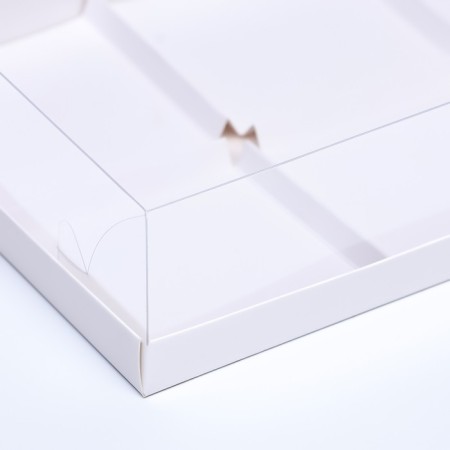 Box for mousse cakes 6 pieces, 26x17x6 white-2