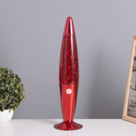 Lava-lamp "Rocket" 1x30W E14-R39 (sparkles) red 11x11x41cm