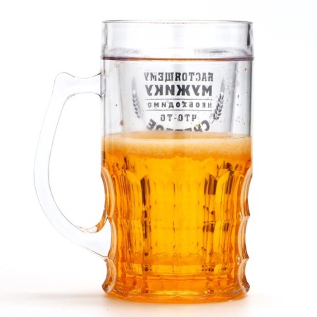 Cooling beer mug "Real Man", 420 ml-2