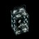 New Year. Box gift New Year's folding PVC "Snowflakes" 6 x 6 x 10 cm.