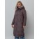 Coat insulated female, size 42, dark brown color
