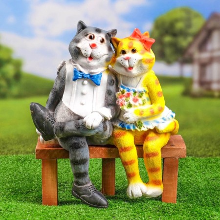 Garden figure "Cats on the shop" 18x42x40cm
