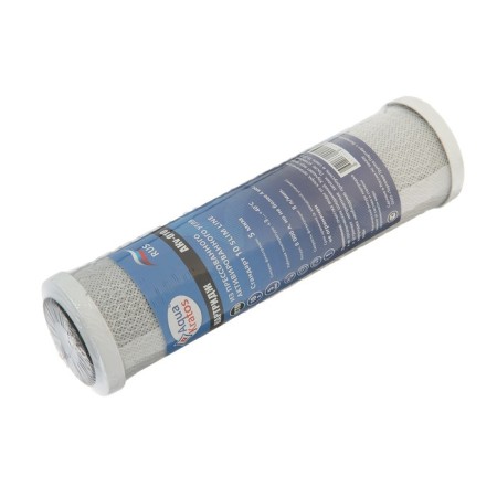 Smooth cartridge Aquakratos AKV-010, CTO-10, pressed coal, for cold water-1