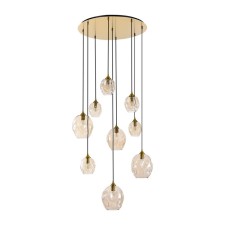 Люстра подвесная St Luce. SL1188.303.09. Idesia. 9х40 Вт, E14/E27, 87х87 см, цвет латунь