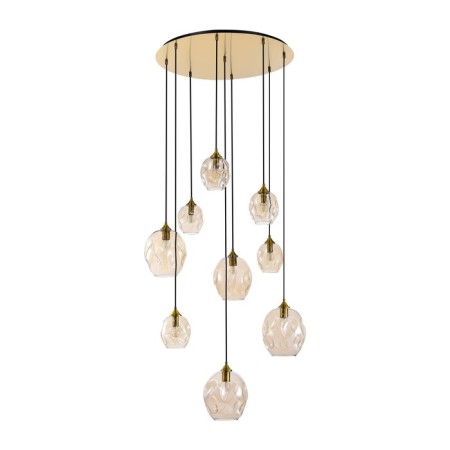 Suspended chandelier ST LUCE. SL1188.303.09. Idesia. 9x40 W, E14/E27, 87x87 cm, brass color