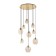 Suspended chandelier ST LUCE. SL1188.303.09. Idesia. 9x40 W, E14/E27, 87x87 cm, brass color