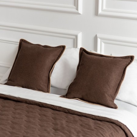 Cover with pillowcases "Laura", size 230x250 cm, brown color-1