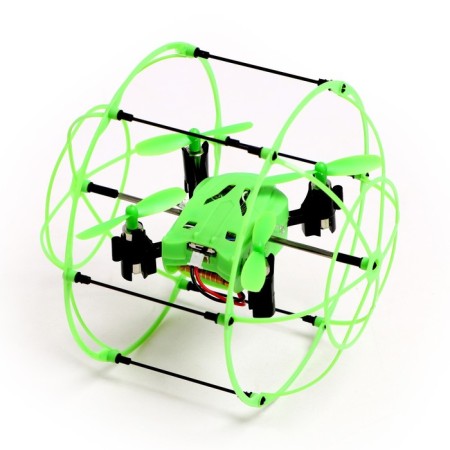 A quadrocopter radio -controlled Drone works on the battery, the color is green-2