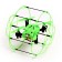A quadrocopter radio -controlled Drone works on the battery, the color is green