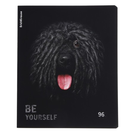 A notebook of 96 sheets in the Erichkrause "Dog", matte lamination, an offset block 100%, mix-9