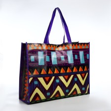 The bag is economic on the button, the color of purple/multi -colored