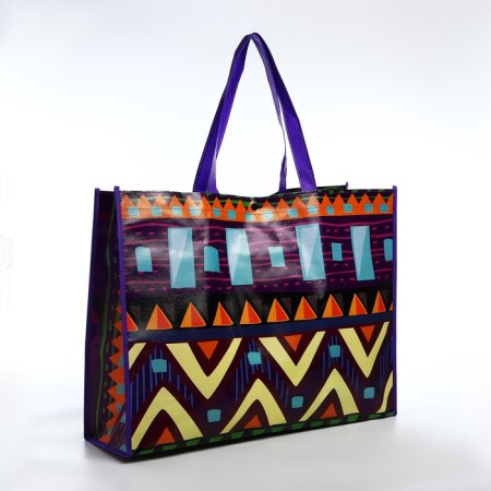 The bag is economic on the button, the color of purple/multi -colored