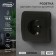 Single socket with Luazon Lighting "Orion", 16 a, hidden, with salary, black