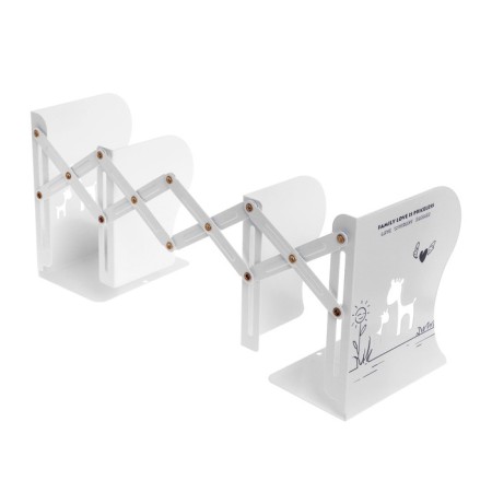Supervision Book stand 10-50 cm Meshu white, 3 compartments, metal case-2