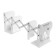 Supervision Book stand 10-50 cm Meshu white, 3 compartments, metal case