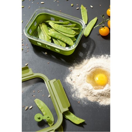 Container for baking, storage and carrying of products in the Smart Solutions cover, green color, 370 ml-19