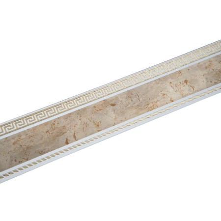 Bar for the cornice "meander", height 7 cm, length 25 m, color gold, marble white