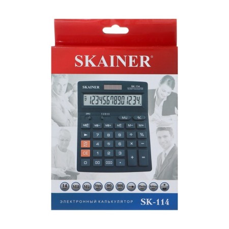 The calculator is large 14-bit, SK-114, double power, double memory, 140 x 176 x 45 mm, black-4