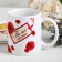 Sublimation mug "You are my happiness" red roses, 320 ml, with application