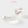 Tea steam porcelain share "Lavender", 2 items: a cup 250 ml, a saucer d = 15 cm, white color