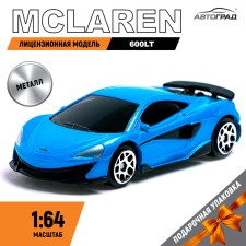 Metal machine McLaren 600lt, 1:64, Blue color