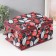Casket for needlework "Poinsettia on black" 19x26x14.5 cm
