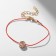 Bracelet "Shine" inspirational, white color in gold
