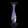 Helix candlestick, blue, 36 cm