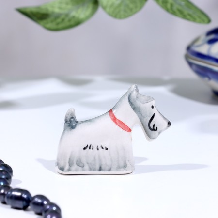 Souvenir "Scotch terrier", Gzhel-1
