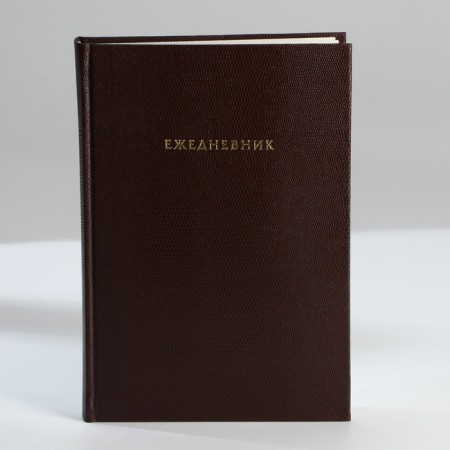 Deliciper of Leduced A5, 160 liters. Solid cover. Leatherette. Cream block. "Crocodile"-8