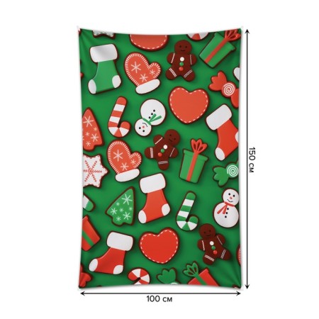 Decorative panel with photo printing "Ginger gingerbread", vertical, size 100x150 cm-1