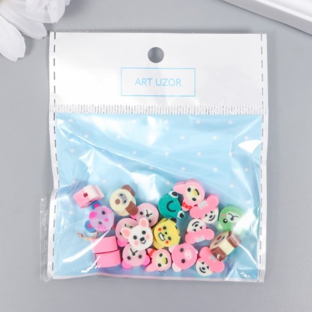 Beads for PVC Creativity "Muzzle Beasts" mix set 20 pcs 1x1x1 cm-2