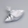 Candle "shell" in a candlestick of gypsum is small, 11.5x5.5x3.5 cm, silver